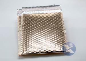 China Rose Gold Metallic Glamour Bubble Mailers Strong Protective Decorative Air Bubble Bags on sale