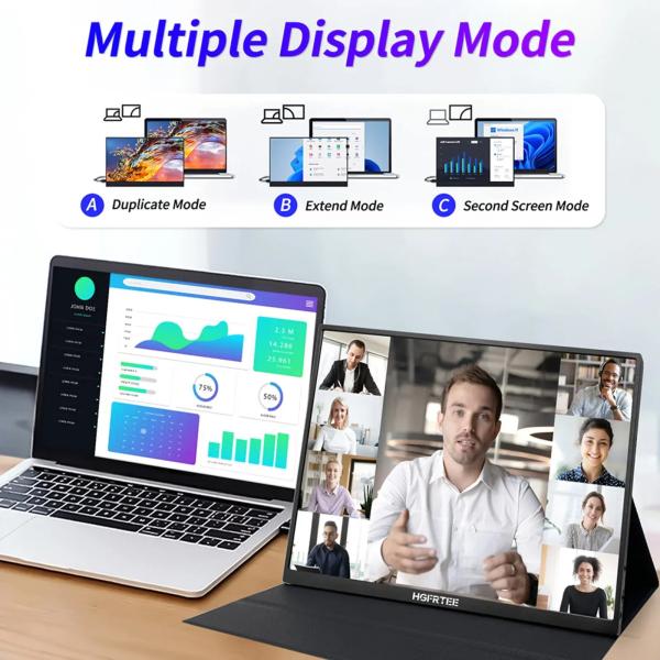 18.5" Smart Portable Monitor For Mini PC Laptop Phone Xbox PS4 PS5 Switch