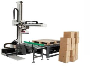 Buy cheap Servo Box Robot Palletizer Machine For Bottles Bags Cartons 600kg product