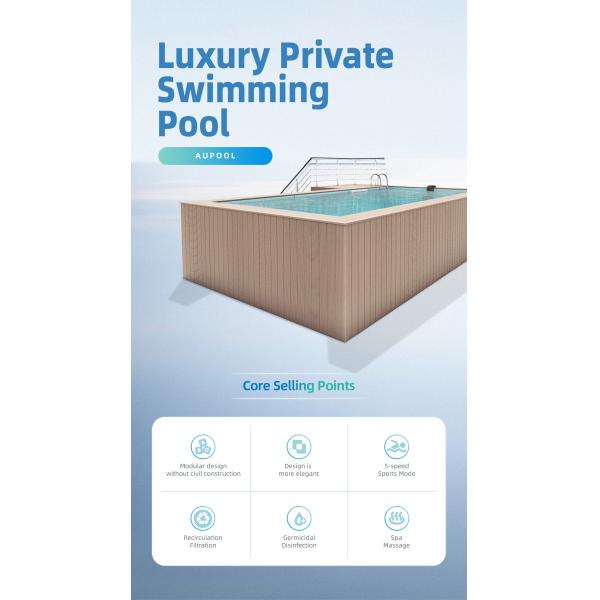 Outdoor Above Ground Swimming Pool With Quick Assembly And Acrylic Window