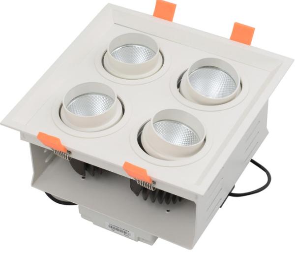 Quality 30w 50w White Dimmable LED Grille Spot Light Square Shape With High Efficiency for sale
