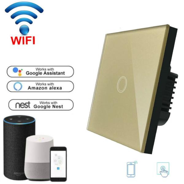 Quality Wireless Wifi Touch Switch EU Standard 1/2/3 Gang Smart Switch Google Home wifi light switch ewelink 90-240V for sale