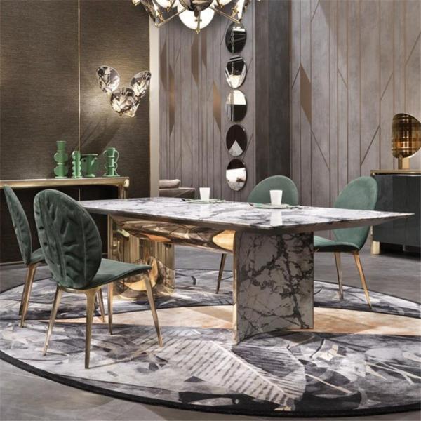 Quality Gold Custom Stainless Steel Furniture Chair ODM Genuine Leather Fabric ISO9001 for sale
