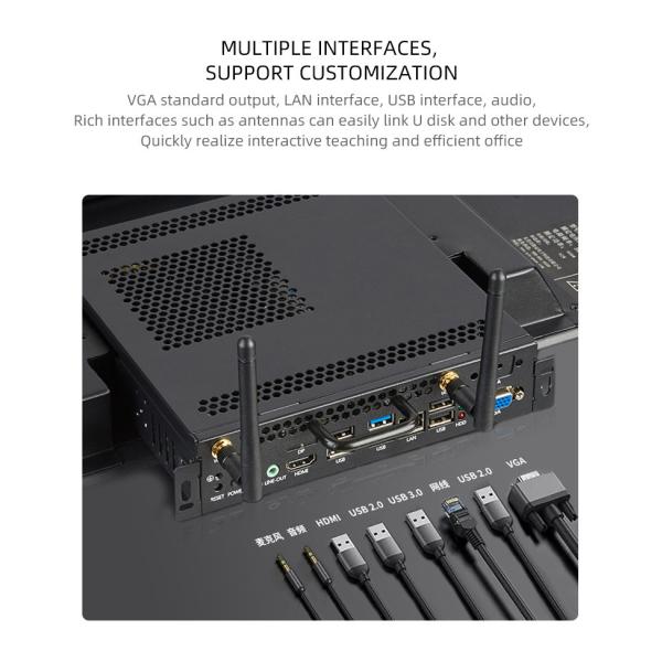 Flat Panel 3840x2160P 75 Inch Touch Screen Interactive Whiteboard TV