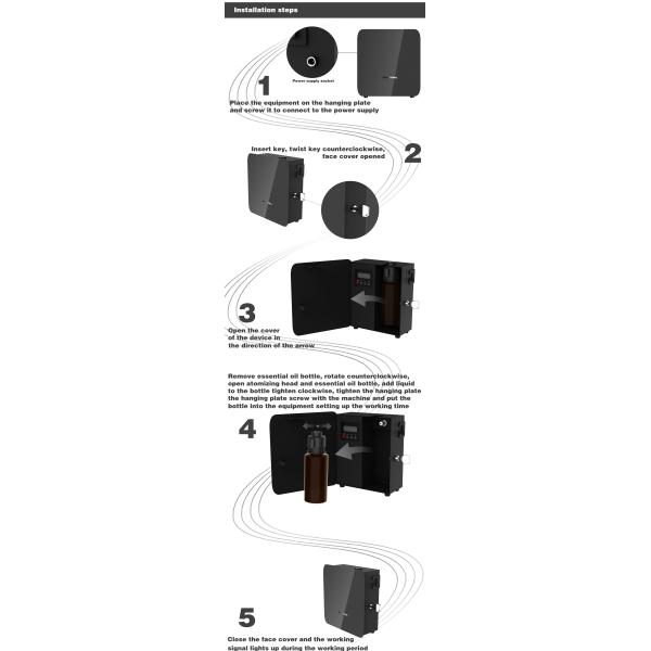 Portable Hotel Scent Diffuser Electric HVAC Air Freshener Machine
