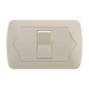 Buy cheap White And Golden 1 Gang 1 Way Light Switch , Custom Electrical Switches For Home product