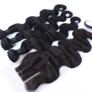 China Virgin Brazilian Human Hair Lace Closure With Bundles Unprocessed 4x4 Lace Closure on sale