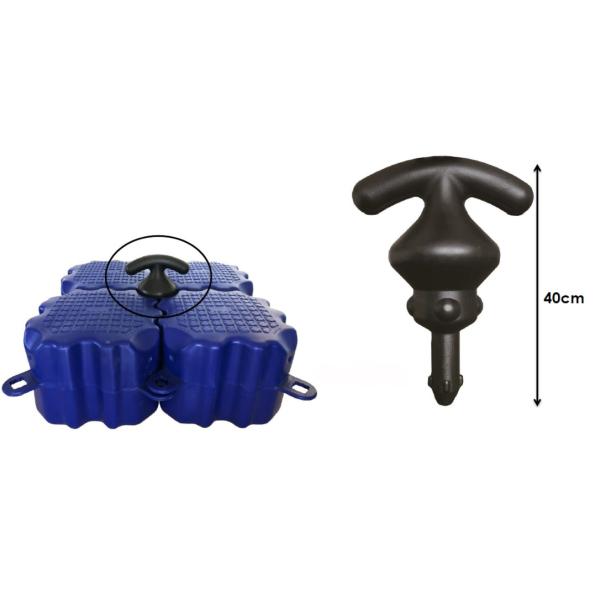 A Floating Pontoon Bridge PE Plastic Floating Pontoon Bridge Rotomolding Buoys For Water Park River Lake