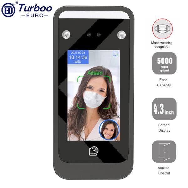 Quality 4. 3 Inch AI Face Recognition Attendance Machine Multiple Verification Access Time Attendance for sale