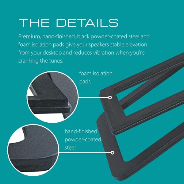 Fixed Support Desktop Speaker Stands for Bookshelf Speakers Studio Monitors Included Hardware