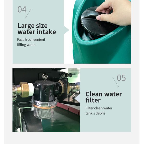 500W Commercial Walk Behind Floor Scrubber Mop Machine ECO Mode Custom