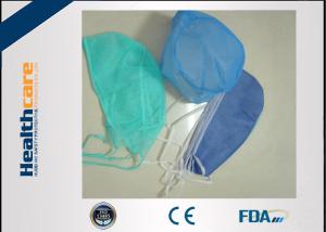 Colorful Disposable Head Cap SMS Blue OT Cap With Or Without Peak With Elastic In Back