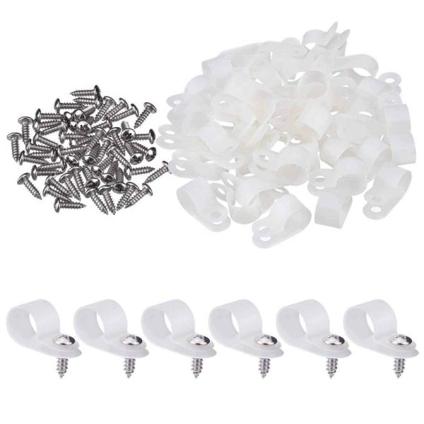 1/2 Inch Cable Tie Accessories Nylon Wire Fixed Plastic Clamp Clip 1.2mm Thincness