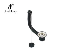 Bathroom Bath Overflow Pipe , Tub Drain Pipe Black Color OEM ODM Available