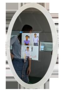 32 inch Transparency acrylic display stand Lipstick display Magic Mirror TV Display