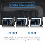 Auto Part Position Front Projector-Clear Reflector LED Headlights w/ Dynamic