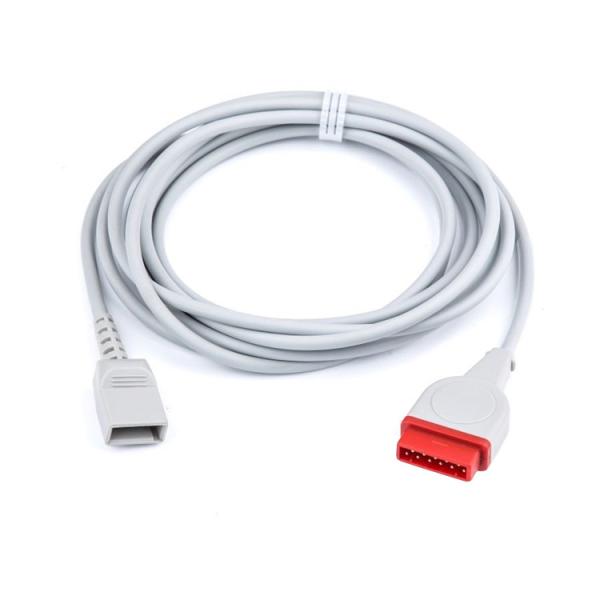 Quality Utah Transducer Side Blood Pressure Cable 11 Pin With Red Connector for sale