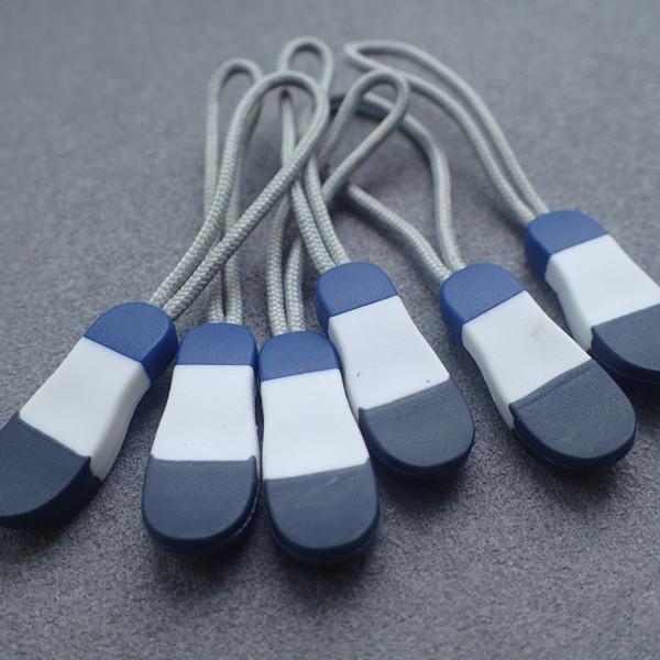 Quality Plastic Embossed Zipper Slider Puller For Handbag for sale
