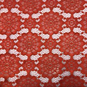 China Skin friendly 150cm Red Bridal Lace Fabric Lace Netting Fabric on sale