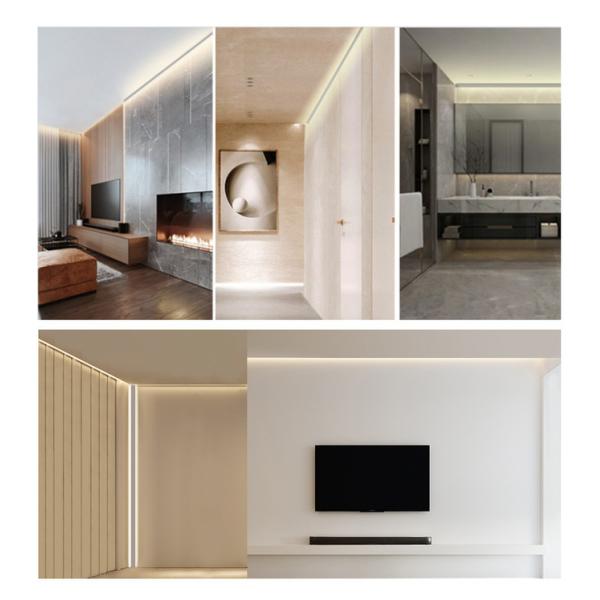 PC PMMA Diffuser LED Corner Aluminium Profile Alloy 6063 T5 Anodizing Finish