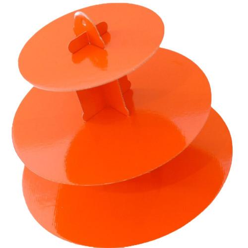 Quality Pure Color Cardboard Tiered Cupcake Stand Offset Printing Solid Structure for sale