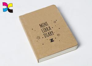 China Perfect Binding Exercise Custom Logo Notebooks , 250g Kraft Paper Personalised Hardcover Notebook on sale