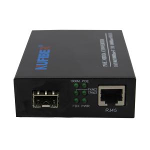 SFP To UTP POE Fiber Media Converter POE Fiber To RJ45 Media Converter