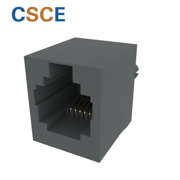 5222 Series RJ11 single Port Modular Jack Connector 6P6C With Post DIP 180