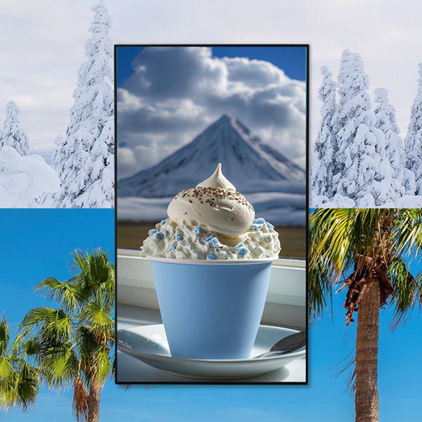 Quality 55 Inch Digital Window LCD Display Kiosk Monitor 5000nits Sunlight Readable for sale