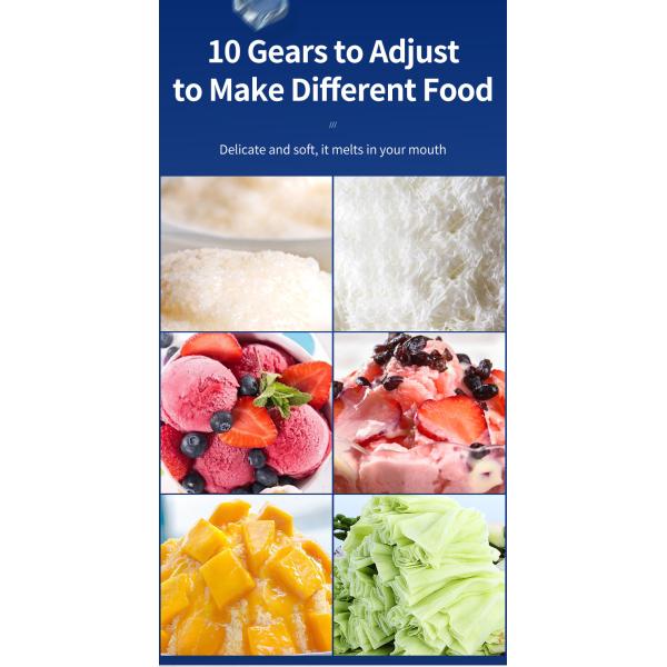 Rapid Production Snowflake Ice Machine with Low Noise Compressor 1300W Electric Automatic