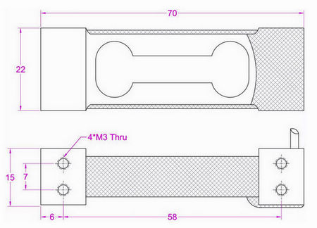2lb single point load cell 1lb
