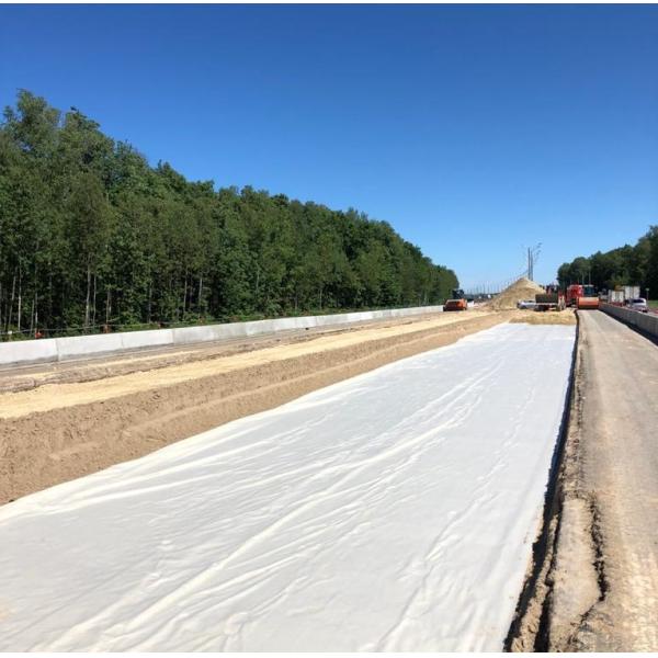 Polyester Filament Non Woven Geotextile Fabric Uv Resistance 0.9mm Thickness