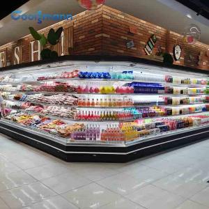 China 1200L Multideck Open Chiller Electronic Controller Commercial Refrigerator Display on sale