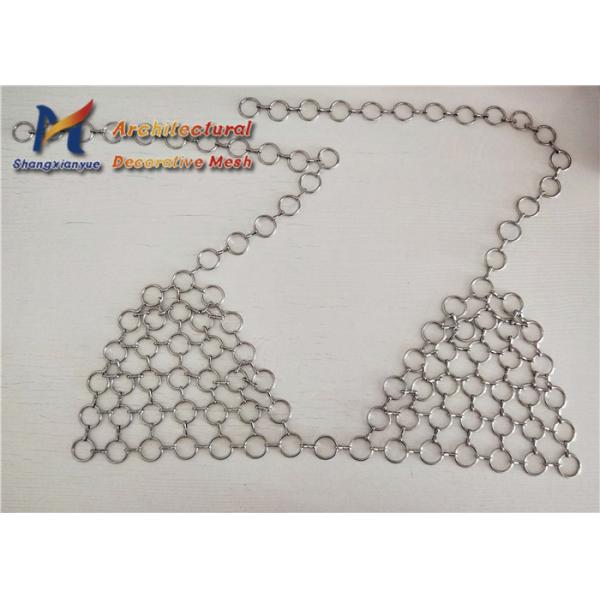 Hotels Drapery Ring Mesh Curtain 2.0mm Mild Steel Mesh Sheet