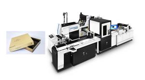 China Tissue Corrugated Box Gluing Machine , High Power Automatic Box Packing Machine on sale