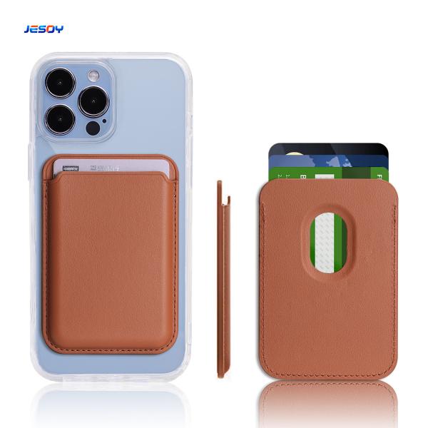 Quality PU Leather Phone MagSafe Wallet Stand For IPhone And Samsung for sale