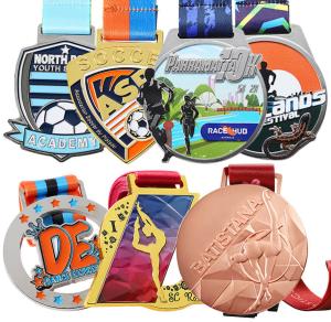 China Football Soccer Custom Metal Medals Dance Gymnastic Sports Copper Medals on sale