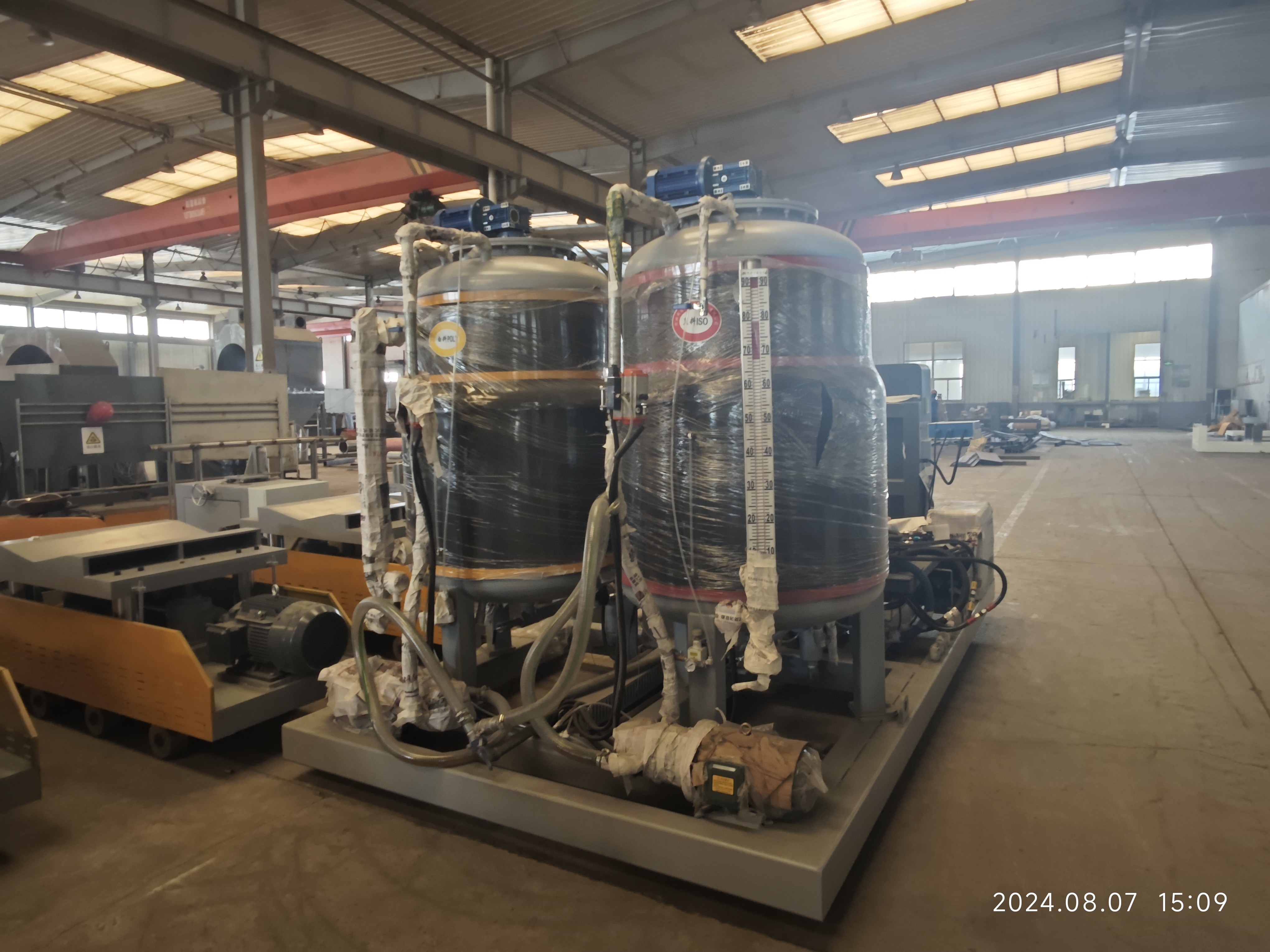 Continuous Line For Spraying Polyurethane Foam Preinsulated Steel Pipe Production Line