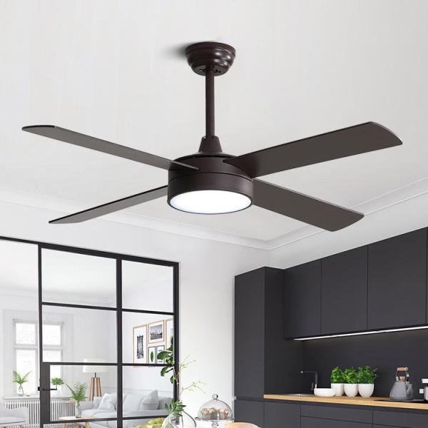 Quality HFBH ABS Blade Ceiling Fan Remote Control 52 Inch AC DC Indoor Ceiling Fan With Light for sale