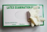 Disposable latex sterile examination gloves,white,L,latex with powder for