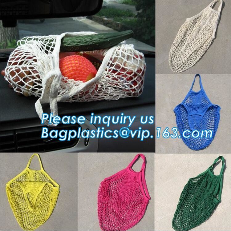 high quality reusable Cotton Mesh Net bag Shopping Tote Bag for foods and vegetable,Extra lightweight cotton net mesh ba