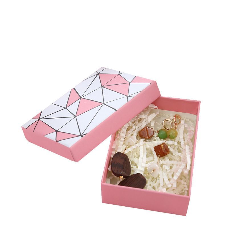 Rigid Lid and Base Gift Box Custom Logo Printed Paper Packaging Jewelry Jewellery Square Ring Necklace Gift Box with Foam Insert