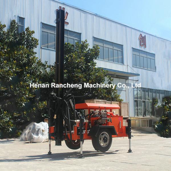 120m Depth Trailer Mounted Water Well Drilling Rigs 18.7KW Borehole Drilling Equipment