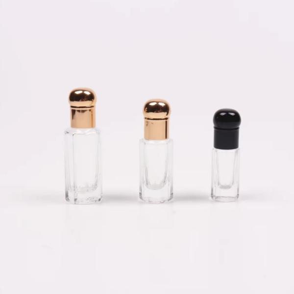 Quality Clear Roll On Bottles 3ML 6ML 12ML Glass Roller Ball  Fragrance Bottle for sale