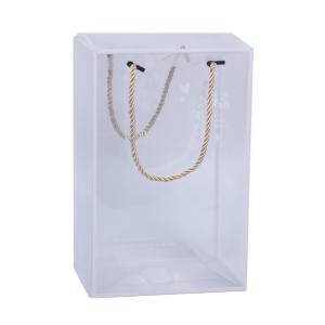 Gift Box Packaging With Handle Customizable Capacity Pvc Transparent For Industrial