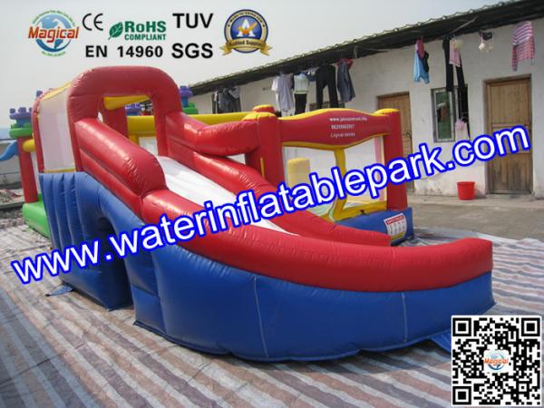 Quality Professional Inflatable Bouncy Castle Combo 1500D PVC  with Slide for sale