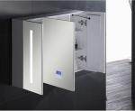Aluminium Bathroom Medicine LED Mirror Cabinet With Touch Sensor And Defogger