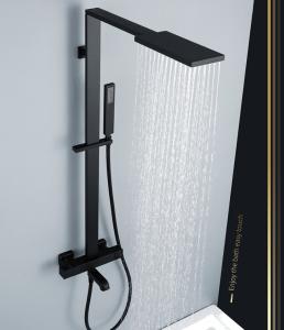 Buy cheap constant temperature Black sprayed Nordic Rain Shower Faucets product