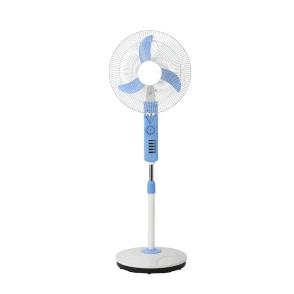 White Mucarelling Industrial 18 Inch Solar Rechargeable Fan
