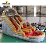 Summer Party Inflatable Water Slide Grayish Yellow Inflatable Wet Slide With